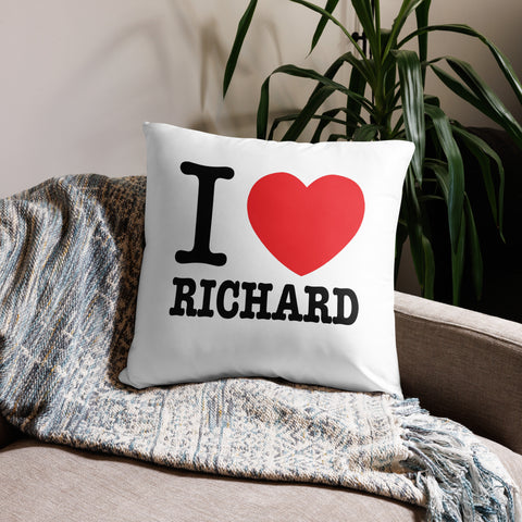I Heart Richard Throw Pillow