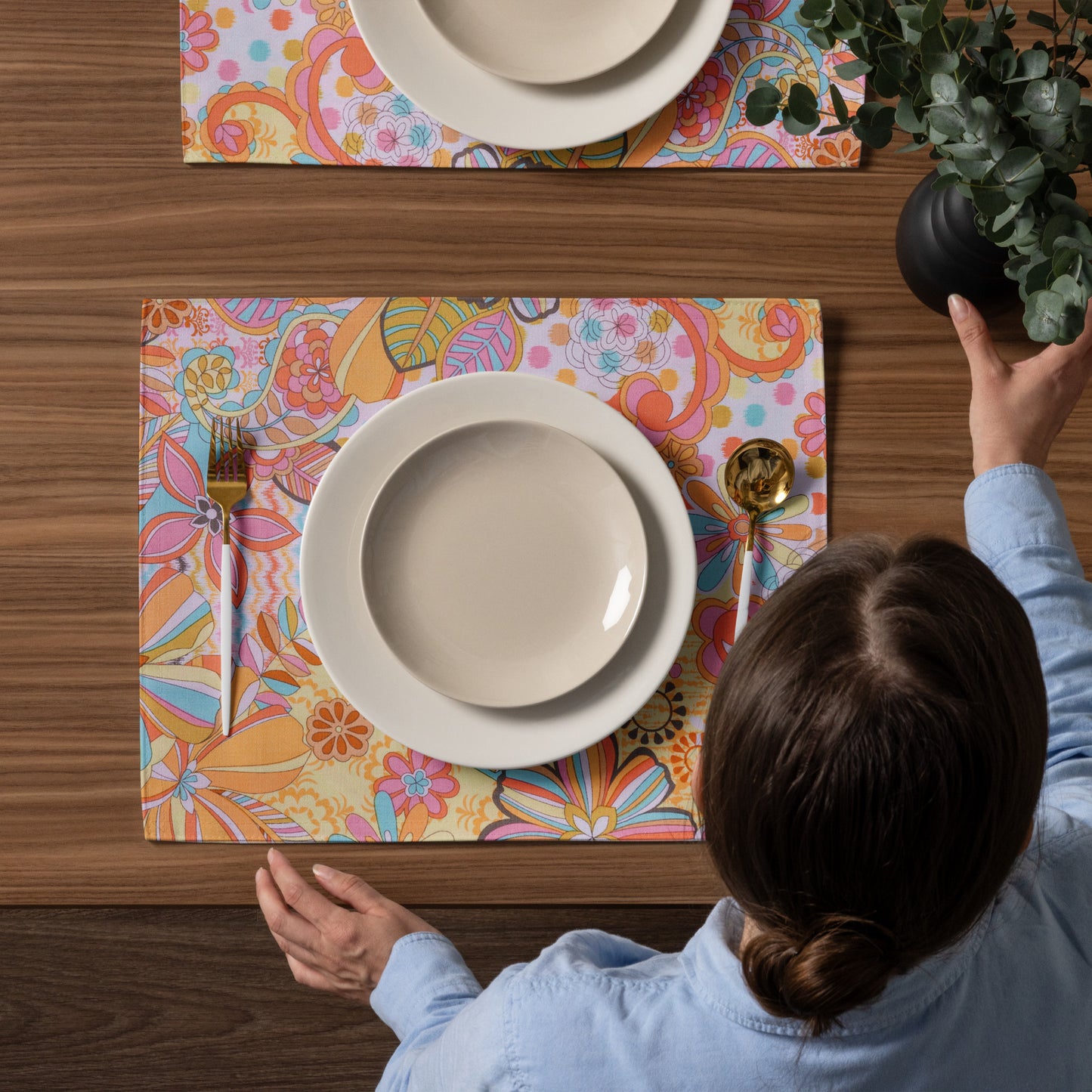 Retro Paisley Placemat Set