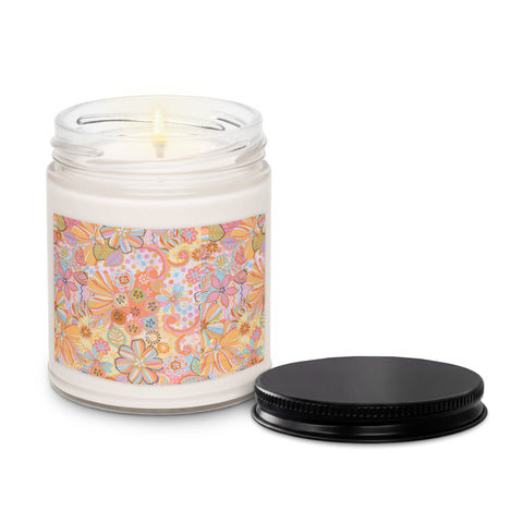 Pastel and Paisley Scented Soy Candle