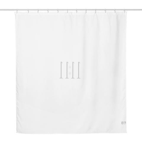 Black 11:11 with Daisies Shower Curtain