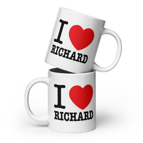I Heart Richard White Glossy Mug