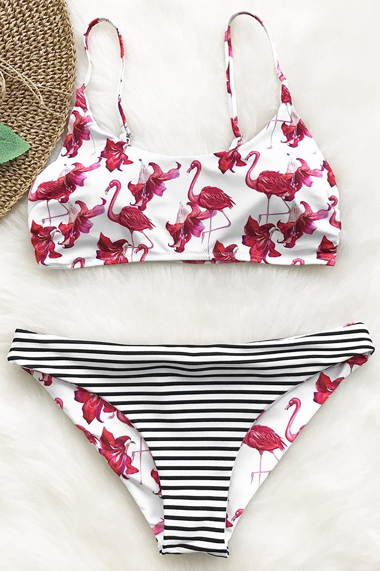 Pink Flamingo Bikini Set
